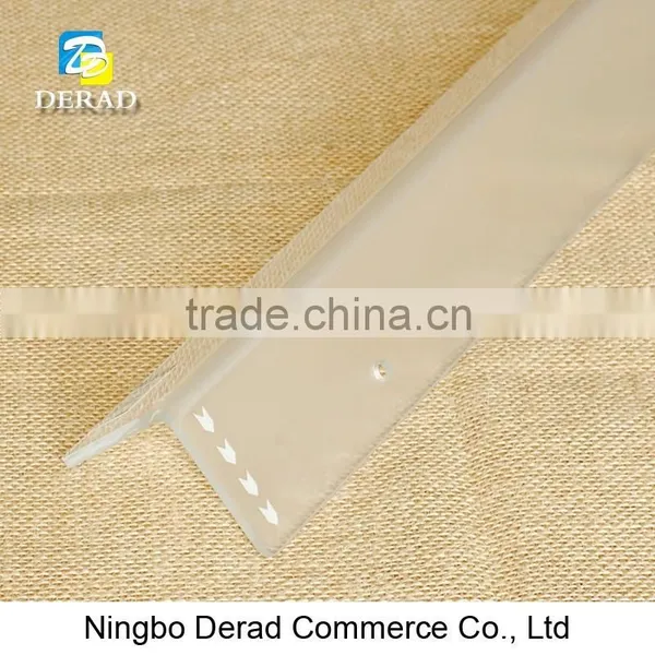 Dull Polished Acrylic Corner Guards, Frosted Clear Plastic Corner Guards