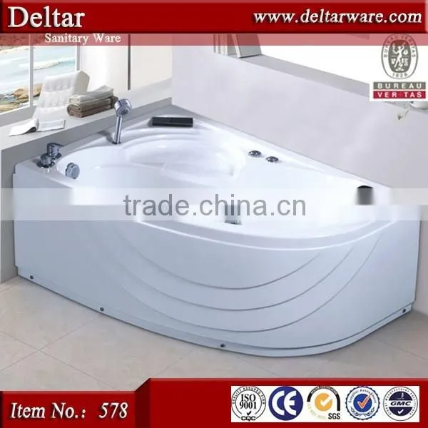 Massage Bathtub Price, Double Whirlpool Bathtubs, China Bathtub With Arm and Head Rest photo-2