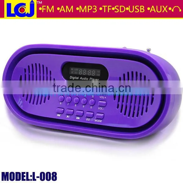 Portable Mini Rock Speaker With fm am Radio Mp3 Player
