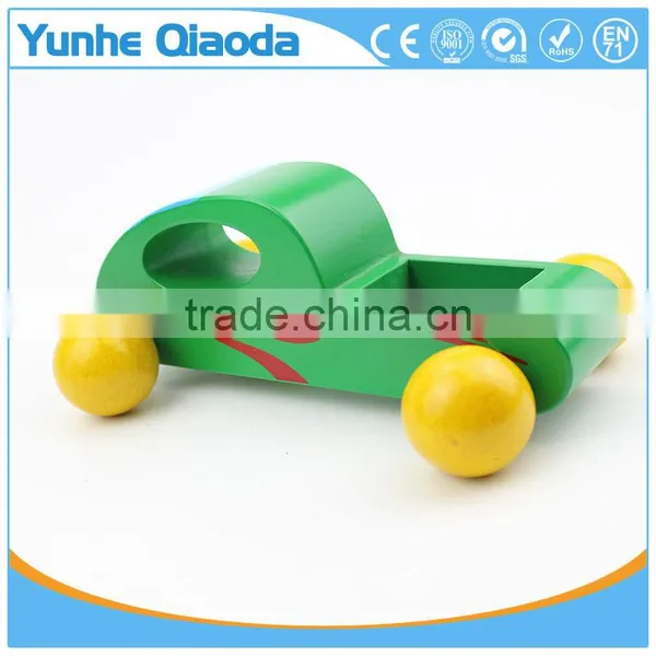 Green Color Car Toy for Kids,Education City Games Wooden Car Model Toy photo-2