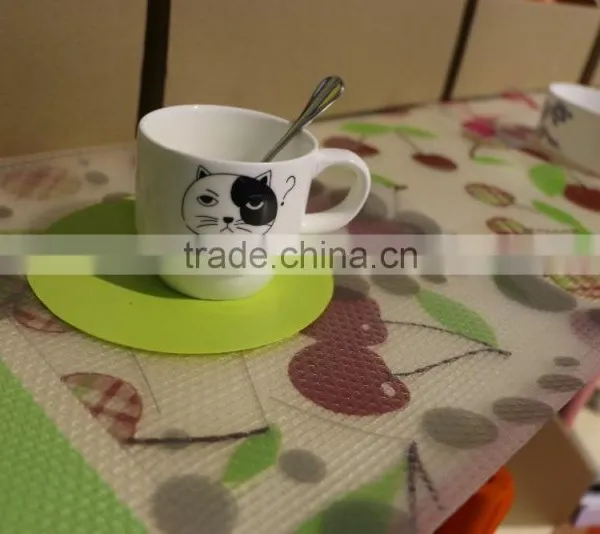 Dongguang China Non-toxic Resistance Printing on Plastic EVA Table Shelf Liner Mat photo-2