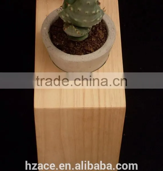 Concrete Mini Planters in Wooden Frame photo-3