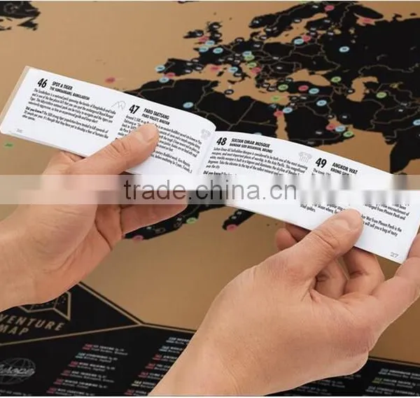 CT-748 New Travel Gift of World Map for Creative Poster Present Black Map photo-4