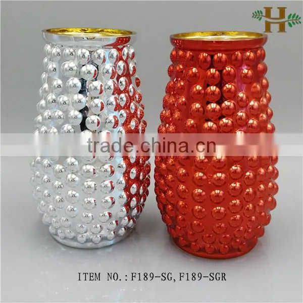 Accidented Colored Glass Vases for Flower Arrangements photo-3