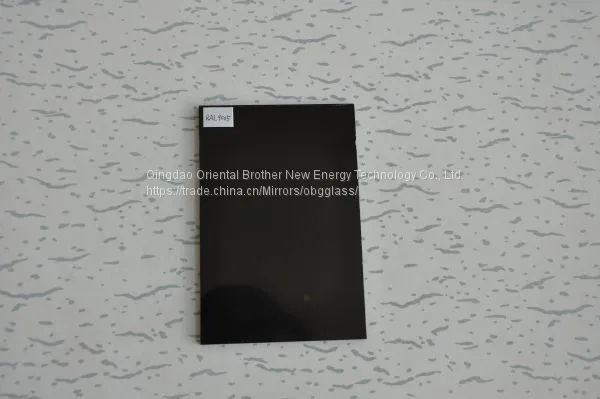 4mm Black Painted Glass RAL9005 photo-2