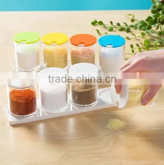 4 Cases Transparent Seasoning Box Spice Box Set Plastic Spice Bottles Wholesale photo-3