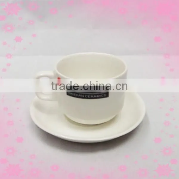 Reinforced Ceramic Ceramic Coffee Cup/Mug With Saucer