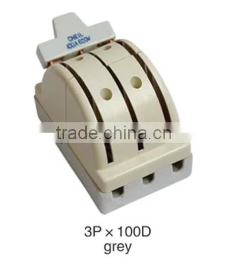 Electric Yellow 4P 60A Double Throw Porcelain Knife Switch photo-2
