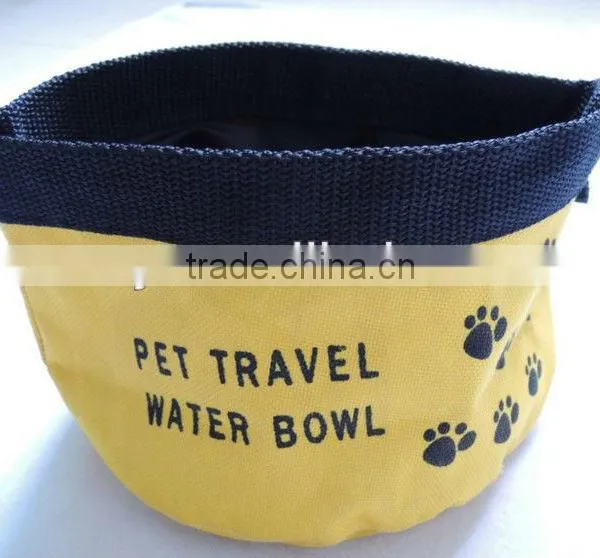 Folding Waterproof Nylon Pet Travel Water Bowl photo-3