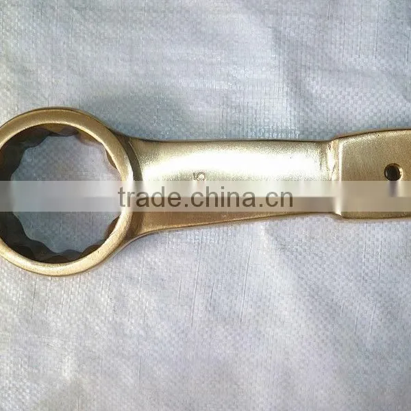 14mm Ring Slogging Spanner Hammer Striking Box End Wrench Al-Br Alloy Spanner photo-4
