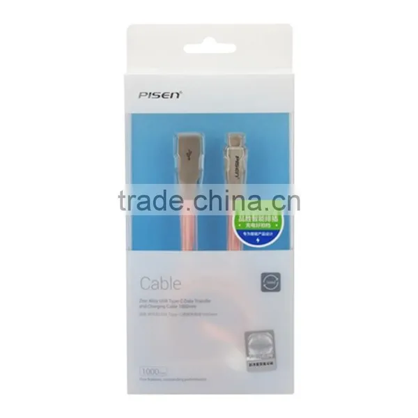 Pisen 1m 3.28ft High Quality Durable Multicolor Double Sides Workable Fast Zinc Alloy Type-C Cable photo-6