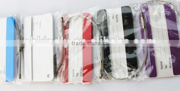 Metal Travel Luggage Baggage Tags Aluminium Belt Buckle Adress Holder