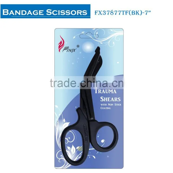 Black Non-Stick Fluoride Coated EMT Trauma Shears and Utility Bandage Scissors photo-2