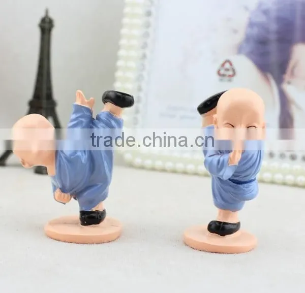 Mini CUTE Fashional Resin Decoration ,Zakka Furnishing Articles Creative Shaolin Kung fu Boy Creative Resin Gifts photo-3