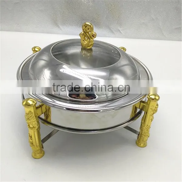 Hot Sale Round Gold Stainless Steel Buffet Chaffing Dish photo-3