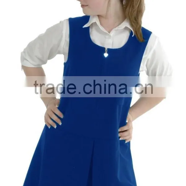 Girls School Uniform Pinafore, Pinafore School Uniform, Cotton Pinafore Dress photo-5