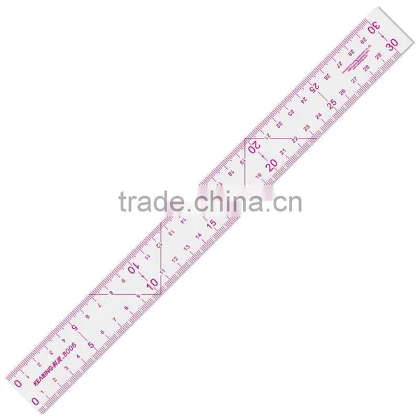 Chinese Factory Direct Sell High Quality Imperial Flexible Plastic Pattern Making Ruler 3 * 30cm With Pattern Grids # 8006 photo-2