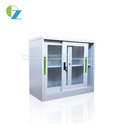 Best Seller Half Height Glass Sliding Door Steel Cupboard photo-2
