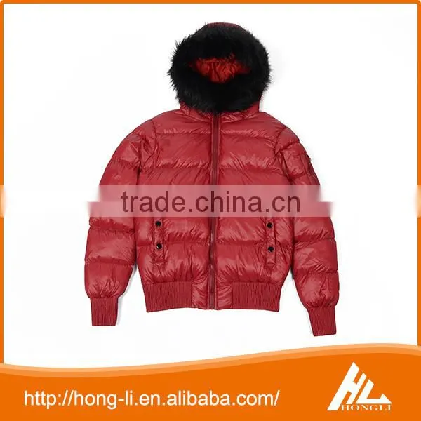 Wholesale 100% Polyester Plain Black Down Feather Cotton-padded Women Jacket Coat photo-3