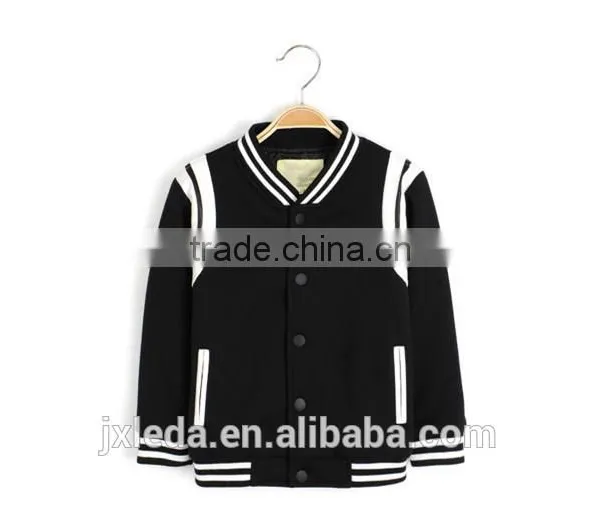 Children Boys Striped Sleeve and Hem Fleece Jacket photo-6
