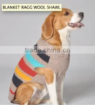 Round Neck Sleeveless Stripe Hand Crochet Dog Sweater photo-4