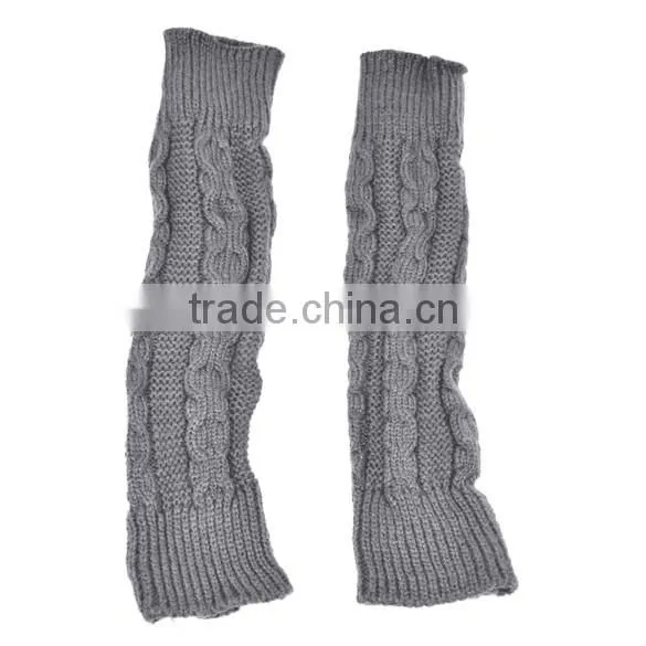 Women Arm Warmer Knitting Wool Fingerless Long Gloves Leisure Korean Glove 7869 photo-5