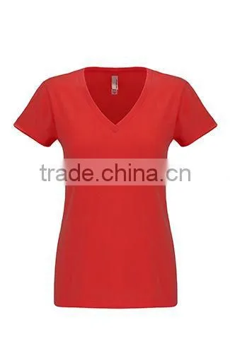 Next Level Apparel Women's Sueded S/S V-Neck Tee - Made From 60% Combed Ring-spun Cotton and 40% Polyester Jersey. photo-5