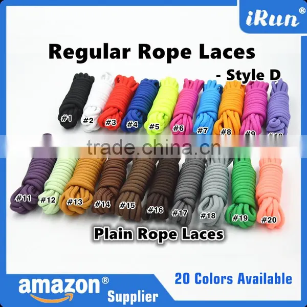 Lemon Yellow Round Rope Laces Strings - Hiking Skating Sneakers Yeezy Boot Laces - 20 Colors - Air Amazon Street Rope Laces photo-6