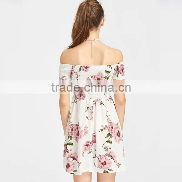 Petite Women Fit and Flare off the Shoulder Skater Dress photo-3
