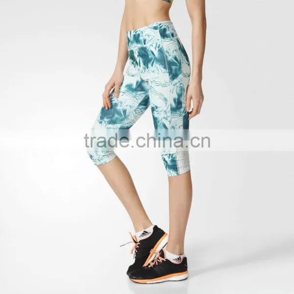 Custom Wholesale Gym Fitness & Body Building Yoga Wear Printed Shorts For Women photo-3