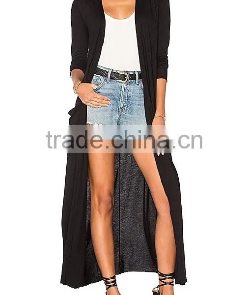 2017 Latest Plus Size Long Sleeve Knee Length Wholesale Knitted Women Long Cadigan Sweater photo-5