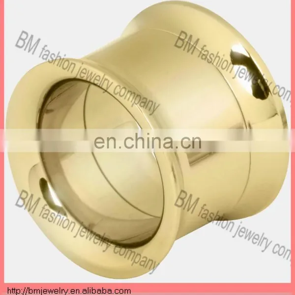 Coated Titanium Flesh Tunnel Piercing Screw Plug Piercing Stainless Steel Body Jewelry photo-2