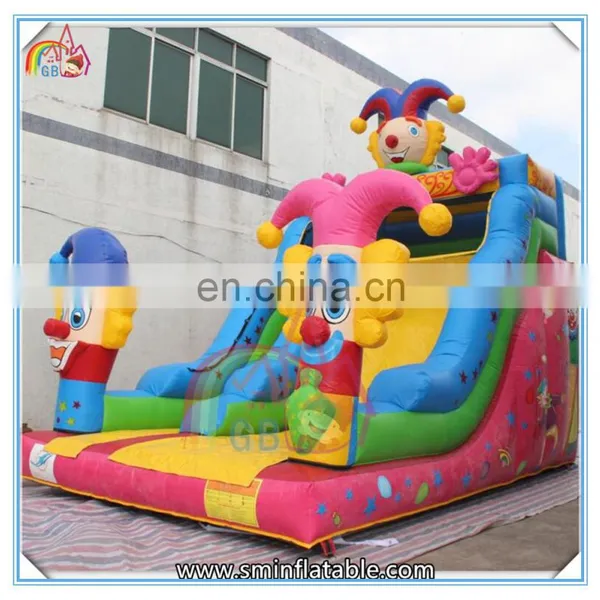 Factory Price Inflatable Cartoon Slide,colorful Inflatable Bounce Slide,inflatable Clown Slide for Kids photo-2