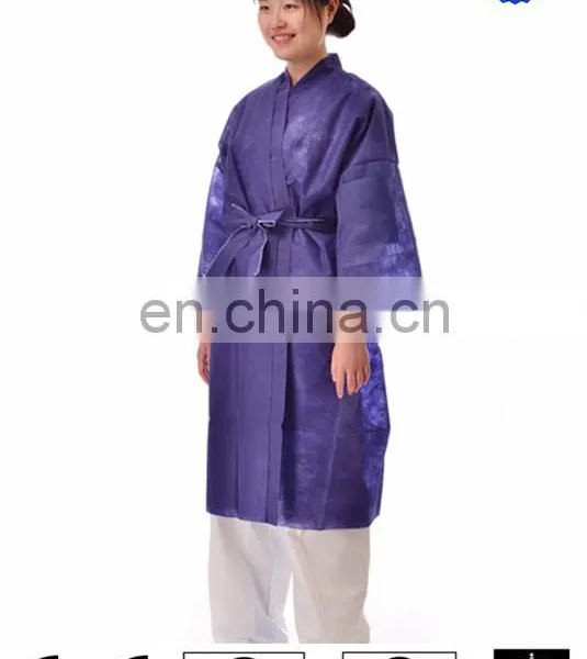 Nonwoven Disposable Bath Robe Kimono Robe for Spa