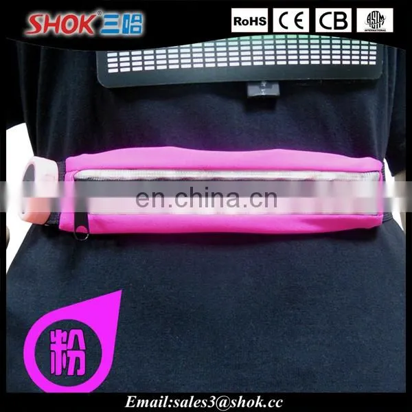 LED Running Belt Elastic Waist Belt With Zipper Pocket Using For Jogging at Night photo-3