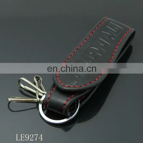 Fashionable Metal Leather Keychain photo-5