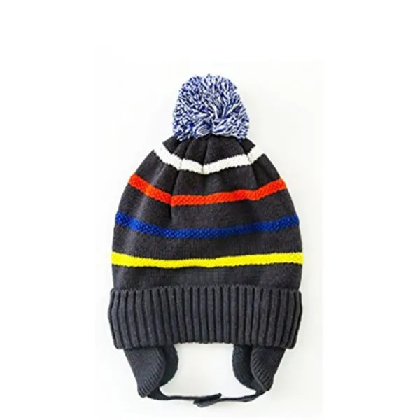 Item Code: JY-HA-025 Key Word: Ear Flap Hat Size: 16x20+25cm Material: 100% Acrylic/ Cotton/ Polyester Color: Any Color You Request Description: Hat Supplier Custom Earflap Cap Winter Ear Flap Beanie Kid Hat With Two Strings MOQ: 100PCS Brand: Joy Fashio photo-2
