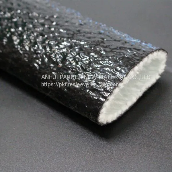 Silicone Coated Fiberglass Fire Resistant Hydraulic Hose Sleeve photo-2