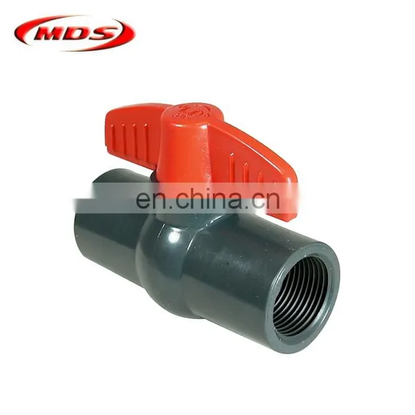 1/4 Plastic Pvc Union Ball Valve Grey photo-3