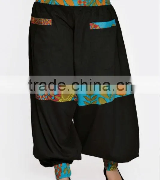 Indian Men Women Unisex Multi Color Cotton Alladin Harem Pants With Stylish Two Pockets