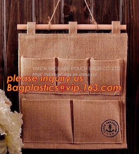 Lightweight Collapsible Jute Fabric Storage Bin Basket,Jute Multifunctional Moisture-proof Debris Storage Basket Desktop photo-2