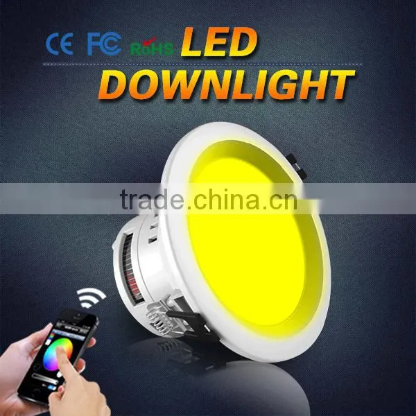 Android & IOS APP Internet Remote Control 9W Dimmable RGB WiFi LED Downlight 750LM Warm White With Hotspot for Setting WIFI photo-2