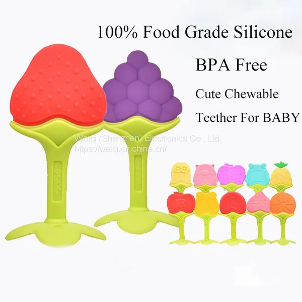 Silicone Baby Teether Wholesale Toddlers Chewable Fruit Teethers Toy photo-2