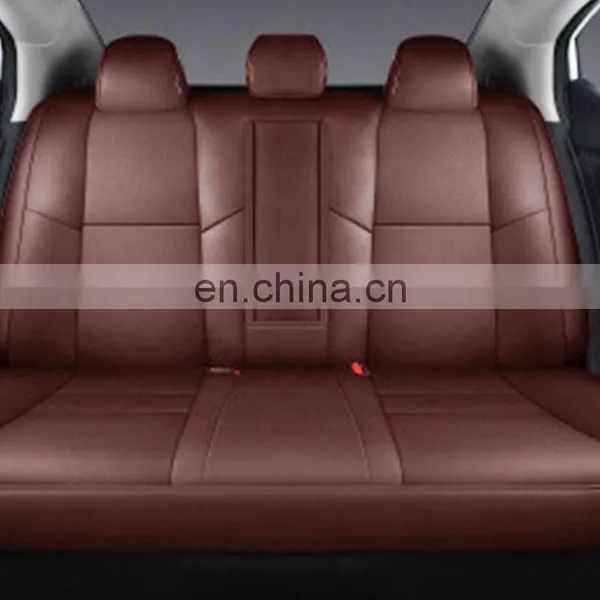 Cubierta de Asiento de Coche Custom Burgundy Standard Imitation Fiber Full Leather Luxury Car Modify Seat Cover Protector photo-2