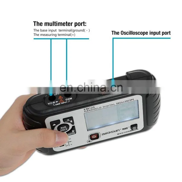All-sun EM125 Handheld Digital Storage Oscilloscope 25MHz 100M Sa/s Scope Meter With LED Backlight Stock in US photo-4