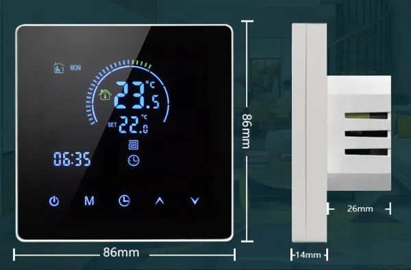 K2 New Graffiti Intelligent WiFi Water Floor Heating Temperature Controller With Host Linkage, Gas Wall Mounted Stove Panel