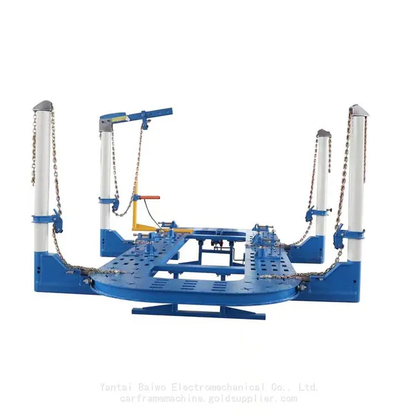 Manganese Steel Car Frame Machine Chassis Straightening Bench With 4 Pulling Towers photo-3