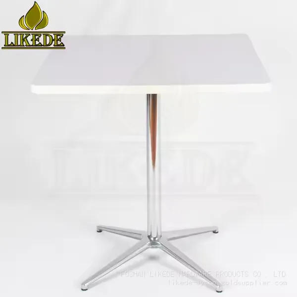 Morden Design Hot Sale Round Aluminum Dining Table Solid Wood Cafe Table for Hotel Restaurant Kitchen Use photo-2