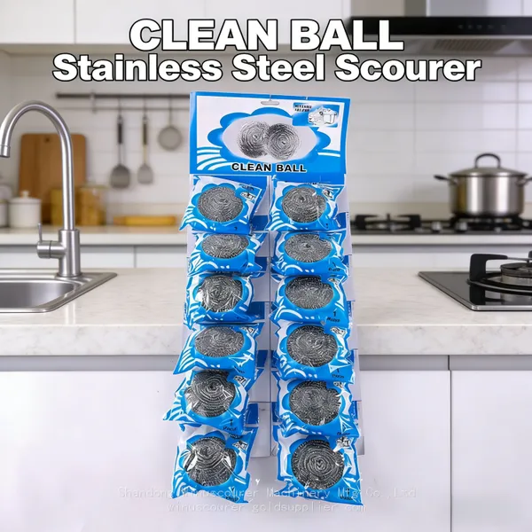 Customized Stainless Steel Scourer Household Steel Cleaning Ball For Daily Kitchen & Bathroom Cleaning Tasks