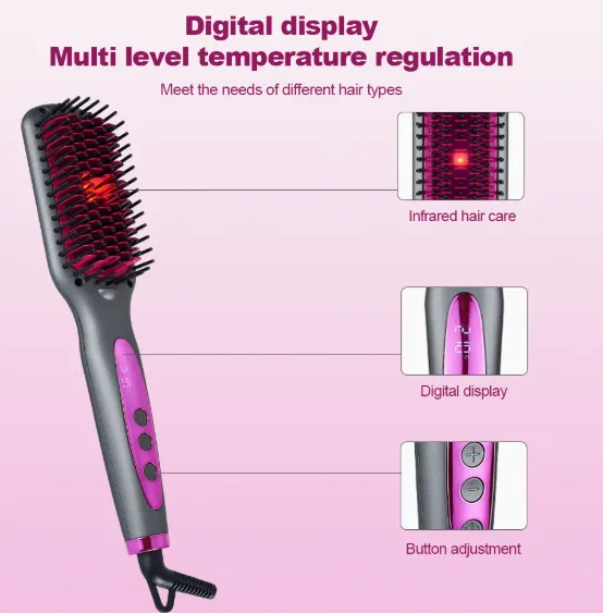 New Infrared Straightening Comb/straightener/fluffy Comb Curling Iron/straightening Comb Salon（Wechat:13510231336） photo-3